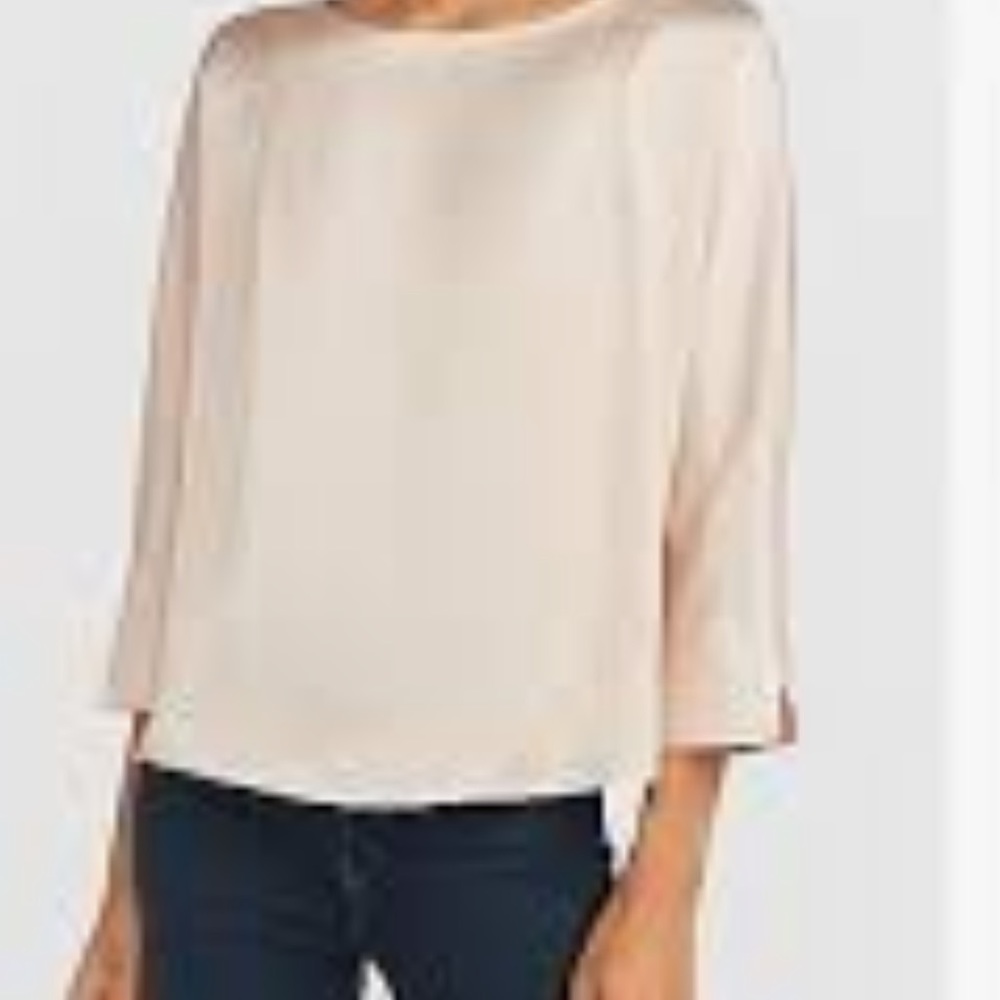 Express Satin pleated Dolan sleeve blouse
